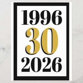 Vintage 1996 Milestone 30th Birthday   Reklamblad