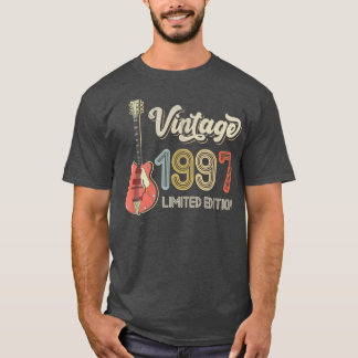Vintage 1997 Guitar älskare 25:e födelsedagselen T Shirt