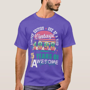 Vintage 1998 98 Födelsedag Retro Vintage Present r T Shirt