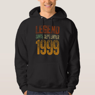 Vintage 1999 Födelsedag september Born Legend seda Hoodie