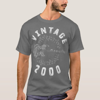 Vintage 2000 Birthday Begränsad Edition Guitar Mus T Shirt