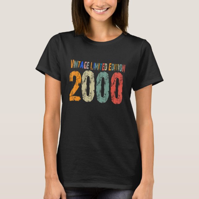 Vintage 2000 Födelsedag 22:a året T Shirt (Framsida)
