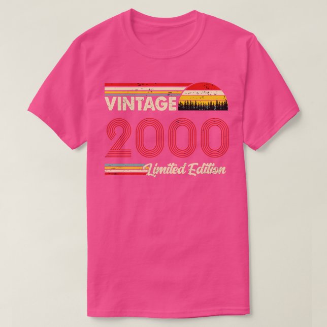Vintage 2000 Shirt Begränsad Edition 2000 Birthday T (Design framsida)