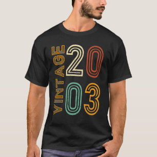 Vintage 2003 20:e födelsedagen 20 år gammal för ma t shirt
