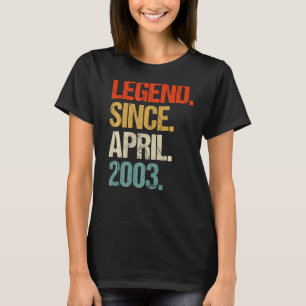 vintage 2003 20 födelsedagskalender 20 år gammal 1 t shirt