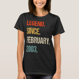 vintage 2003 20 födelsedagskalender 20 år gammal 2 t shirt