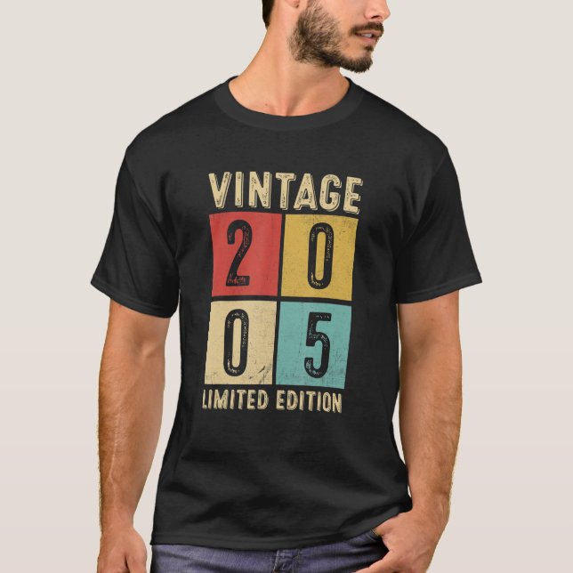 Vintage 2005, 18:e födelsedagen 2005 t shirt (Framsida)