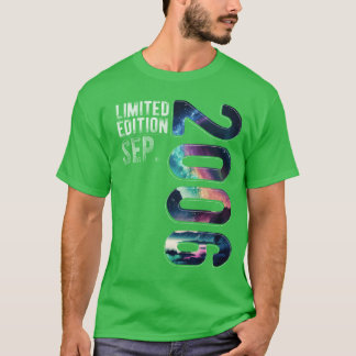 Vintage 2006 September Födelsedag Polar Lights fri T Shirt