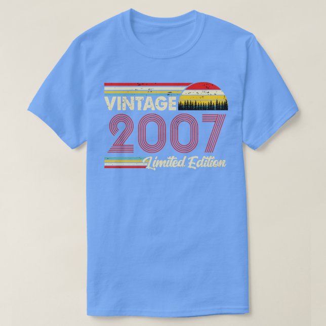 Vintage 2007 Birthday Shirt Begränsad Edition 2007 T (Design framsida)