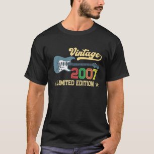 Vintage 2007: Födelsedagsgåvor Guitar Älskare 15:e T Shirt