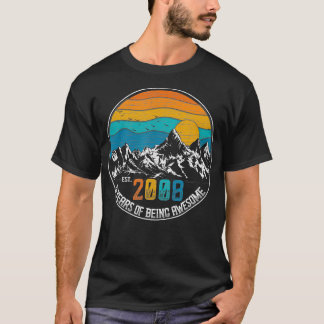 Vintage 2008 16:e födelsedagsgåva 16 år t shirt