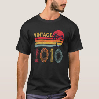 Vintage 2010 12 år gamla pojkar och flickor 12:e t shirt