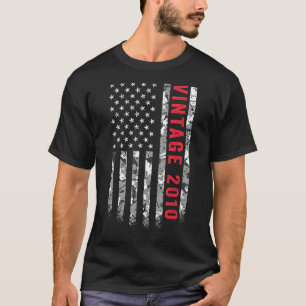 Vintage 2010 American Flagga Camo 12 Years Old 12: T Shirt
