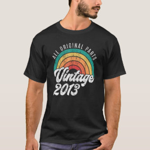 Vintage 2013 Nionde födelsedag klassisk retro 9 år T Shirt