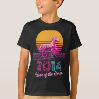 Vintage 2014 år för hästlycka flicka Lunar T Shirt