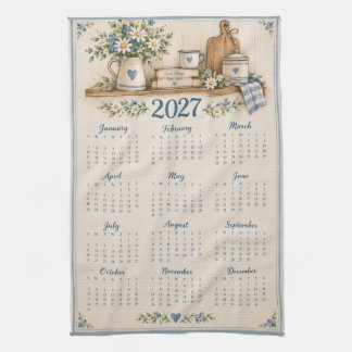 Vintage 2027 kalender köks handduk kökshandduk