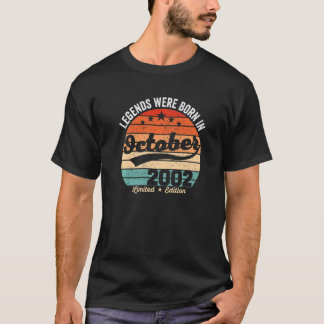 Vintage 20: e födelsedagsljud föddes i oktober t shirt