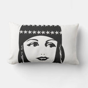 Vintage 20:s Porträtt Flapper Girl Utomhuskudde
