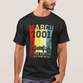 Vintage 21:a födelsedagen Fantastisk sedan mars 20 T Shirt