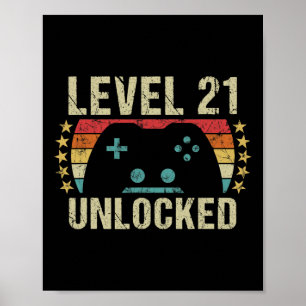 Vintage 21:a födelsedagsgåva 21-årig pojkflicka Ga Poster