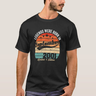 Vintage 21th Birthday Legends Were Born In Septemb T Shirt
