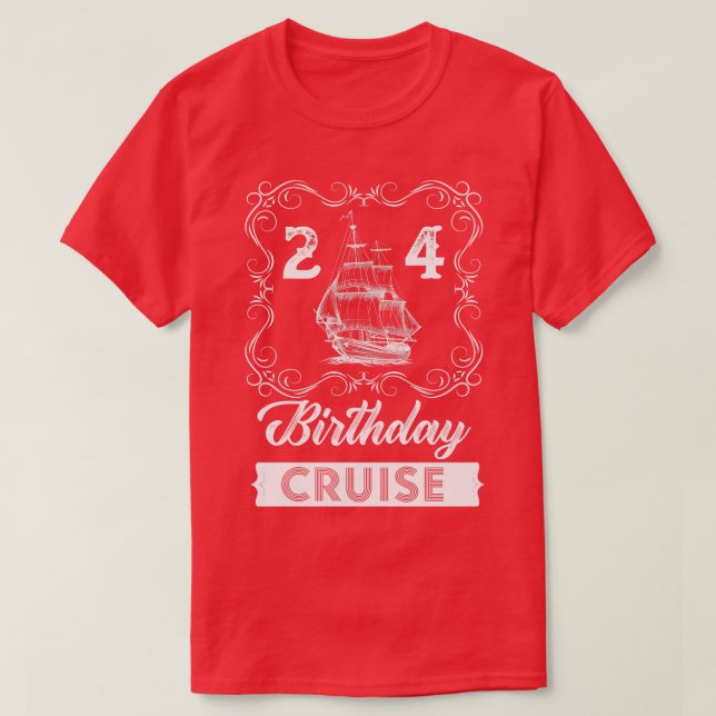 Vintage 24:e födelsedagsraket t shirt (Design framsida)
