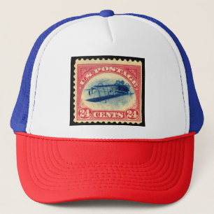 Vintage 24c Inverted Jenny Trucker Keps