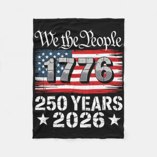 Vintage 250 år 1776-2026 250-årsjubileum 4 juli _3 fleecefilt
