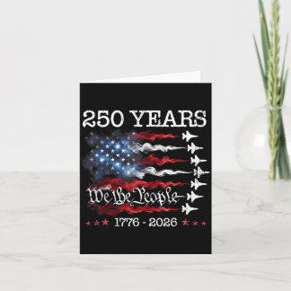 Vintage 250 år 1776-2026 Flagga USA Stridsflygplan Kort