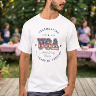 Vintage 250 år 4:e juli familje-T-shirt T Shirt