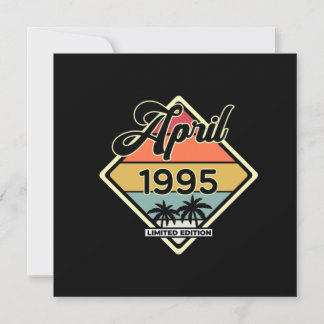 Vintage 25 april 1995: 25:e födelsedagspresent inbjudningar