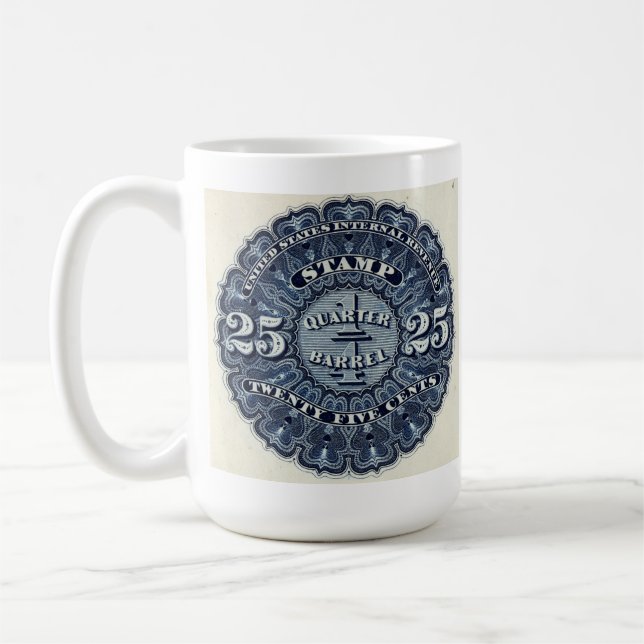 Vintage 25c ölmomsstämpel Mugg (Vänster)