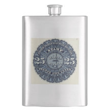 Vintage 25c ölrentestämpel Premium Flask