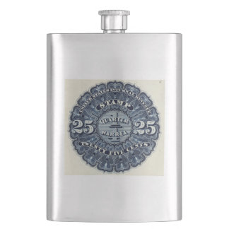 Vintage 25c ölrentestämpel Premium Flask Fickplunta