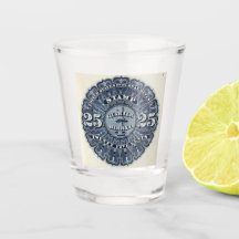 Vintage 25c ölrentestämpel shotglas