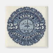 Vintage 25c ölskatteintyg magnet