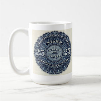Vintage 25c ölskattestämpel mugg