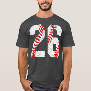 Vintage 26 Baseball Snöre Baseball Mamma Jersey Kä T Shirt