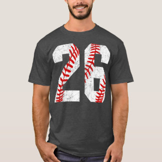 Vintage 26 Baseball Snöre Baseball Mamma Jersey Kä T Shirt