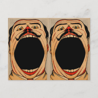 Vintage 2 Big Mouths Vykort
