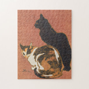 Vintage 2 Katter som målar Steinlen Pussel