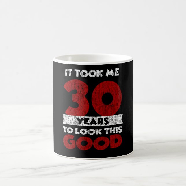 Vintage 30 år gammal rolig 30-årspresent kaffemugg (Center)