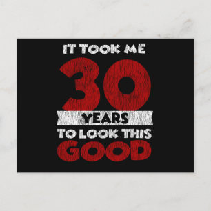 Vintage 30 år gammal rolig 30-årspresent vykort