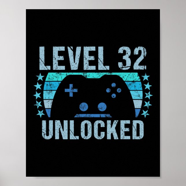 Vintage 32:a födelsedagsgåva 32 år Ga Poster (Framsidan)