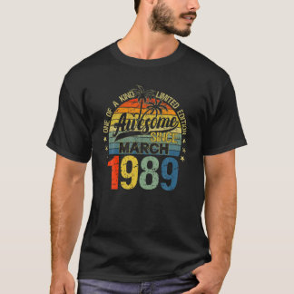 Vintage 33 år gammal mars 1989 Dekoration 33RD B T Shirt