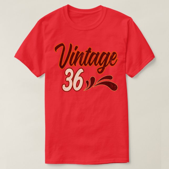 Vintage 36 år gammal födelsedag t shirt (Design framsida)