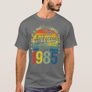 Vintage 37 år gammal maj 1985 Dekoration 37:e BIR T Shirt
