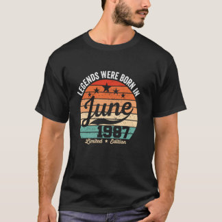 Vintage 38-årsdag Legender Föddes i juni 19 T Shirt