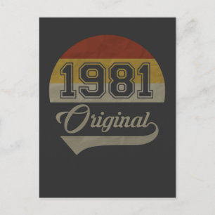 Vintage 40-årspresent original 1981 man kvinna gåv vykort