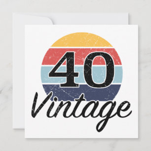 Vintage 40:e födelsedagsdagen kort
